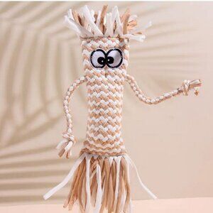 Bella Jaxony Soft Brown Fringed Squeaky Funny Character Three Toy Gift Packaged